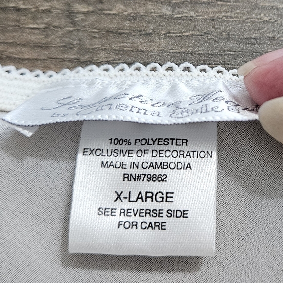 Vintage White Satin Babydoll Nightgown XL Lingerie Sleepwear Bridal Coquette - Picture 12 of 15